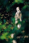 Figura Matki Bożej na zabytkowym cmentarzu w Łówczy