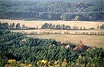 Widok z wieży P-Poż na Górze Brusno - na zdjęciu obszar między Hrebcianką a Polanką Horyniecką