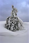 Przyduszona lodem i śniegiem sosna - okolice Szperówki