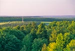 Po lewej widzimy wiosnę, a po prawej jako żywo jesień. Zdjęć nie wykonano bynajmniej z drona ale z myśliwskiej ambony, umiejscowionej na bezimiennym wzgórzu, którego najwyższy punkt leży na wysokości 328.8 m n.p.m. Wieża GSM na zdjęciach stoi natomiast w Wólce Wieprzeckiej, schowanej za lasem.