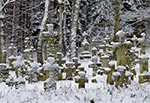Cmentarz w Starym Bruśnie zimą
