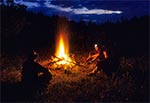 Odpoczynek przy ognisku - najstosowniejsza forma zakończenia całodziennej wycieczki