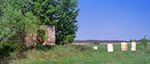 Ruiny kapliczki przy granicy za Radrużem