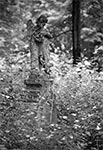 Rzeźba anioła na cmentarzu w Bruśnie Starym. Niestety została skradziona dawno temu