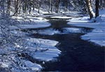 Rzeka Tanew w Rebizantach przy minus 28 st. C